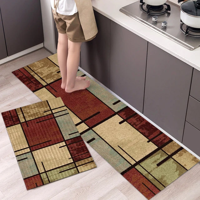 

Fashionable Kitchen Mat Home Entrance Doormat Hallway Bedroom Living Room Decoration Floor Balcony Bathroom Anti-Slip Long Rug
