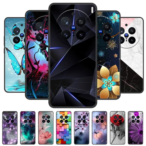 Чехол для Vivo X200 Pro Wolf Black, силиконовый мягкий чехол из ТПУ для Vivo X 200 Pro X200Pro 5G, защитная задняя сумка 6,78 дюйма