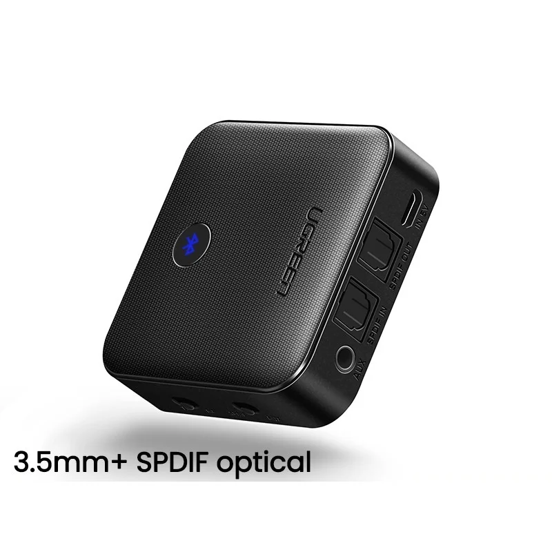 

2 in 1 Bluetooth 5.0 aptX HD Transmitter Receiver Wireless 3.5mm AUX SPDIF Optical AptX LL Adapter for TV Stereo System