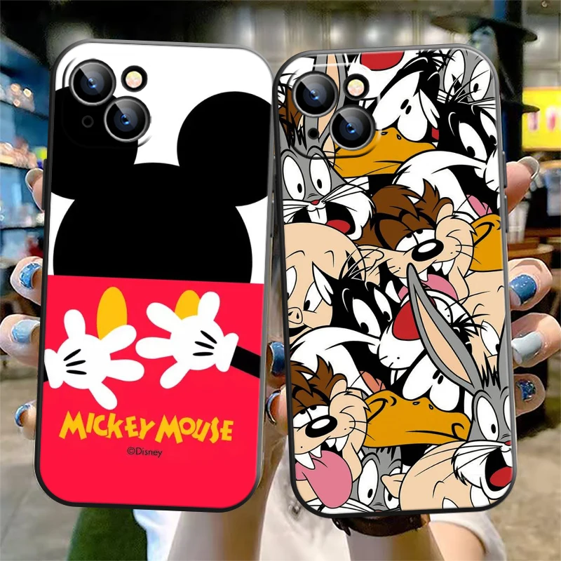 

Disney Mickey Mouse Phone Case For iPhone X XS XR XS Max 11 11 Pro 12 12 Pro Max For iPhone 12 13 Mini Liquid Silicon Soft