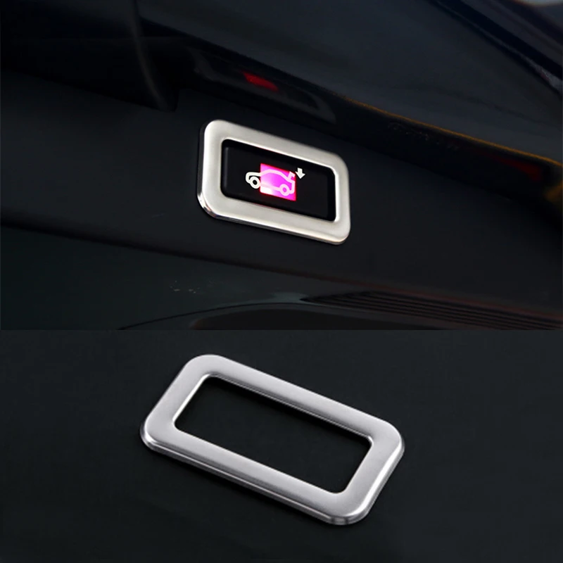 

For BMW X6 X5 E71 E70 08-14 Steel AUTO Rear Tail Door Switch Button Frame Decorate Cover Trim Car Interior Accessories