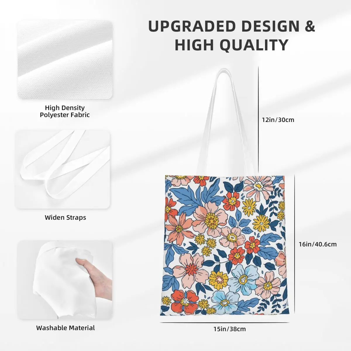 Элегантные весенние сумки-тоуты с цветочным принтом женская сумка холщовая