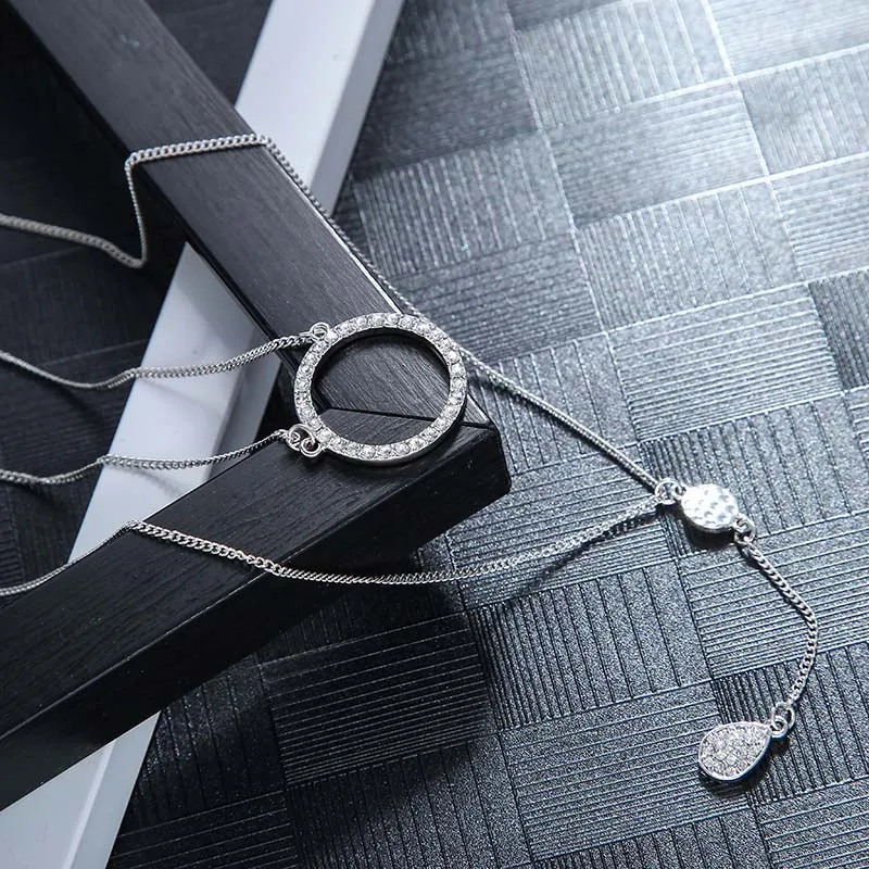 Boosbiy элегантный свитер с кристаллом розовый Снежинка Кулон Капли воды аксессуары