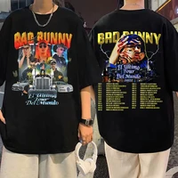 bad bunny concert el ultimo tour del mundo 2022 portrait graphic print tshirt men women hip hop t shirts summer cotton t shirt