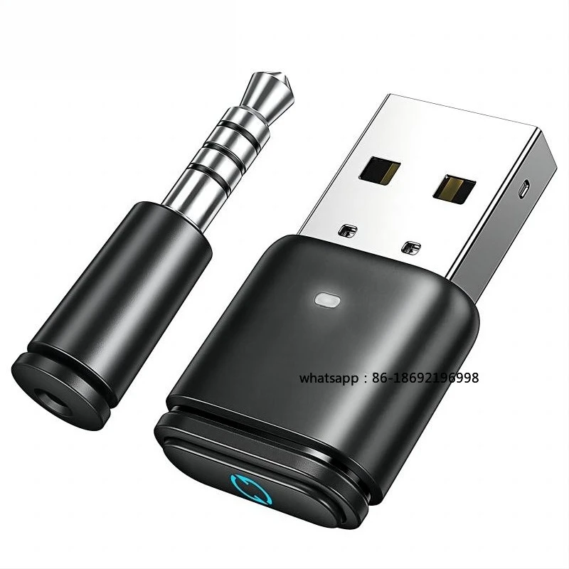 Фото USB Bluetooth 5.3 передатчик aptX HD AD, аудиоадаптер для PS5, PS4, Nintendo Switch, гарнитуры, колонок, микрофона, Bluetooth-приемник №1