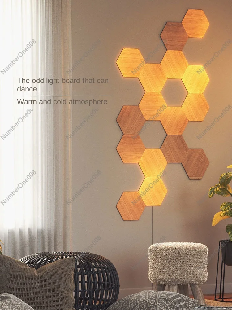 Nanoleaf Odd Light маленький улей деревянное зерно нечетная доска светодиодная