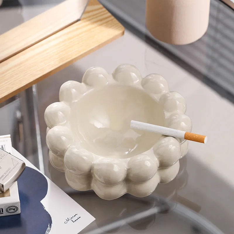 

High-Grade Ceramic Ashtray Creative Prevent Fly Ash Fashion High-End Simple Ins Style Ashtray
