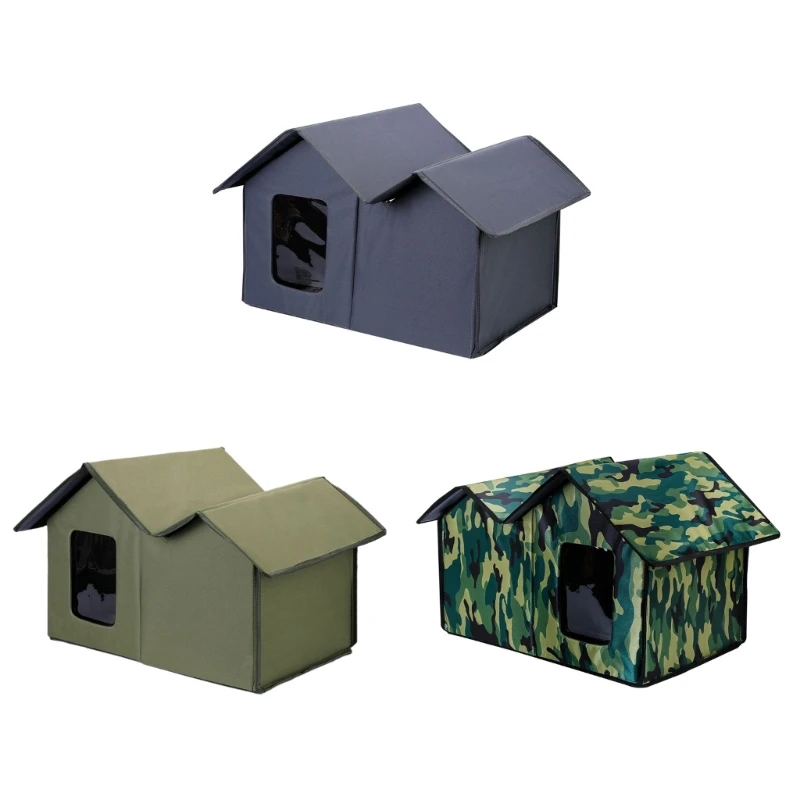 

Waterproof Cat House Foldable Cat Tent Outdoor Kitten Cave House Cats Condos