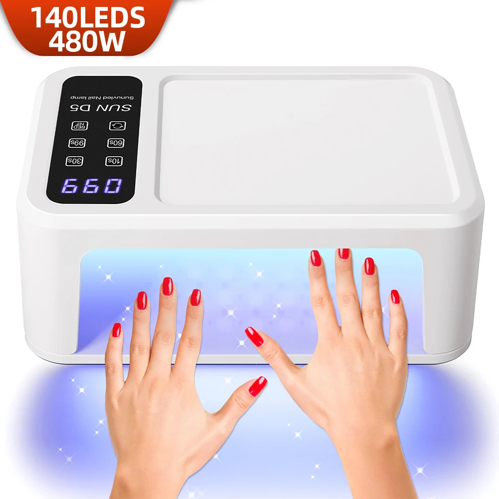 Профессиональная УФ-светодиодная лампа для отверждения геля 480 Вт с функцией