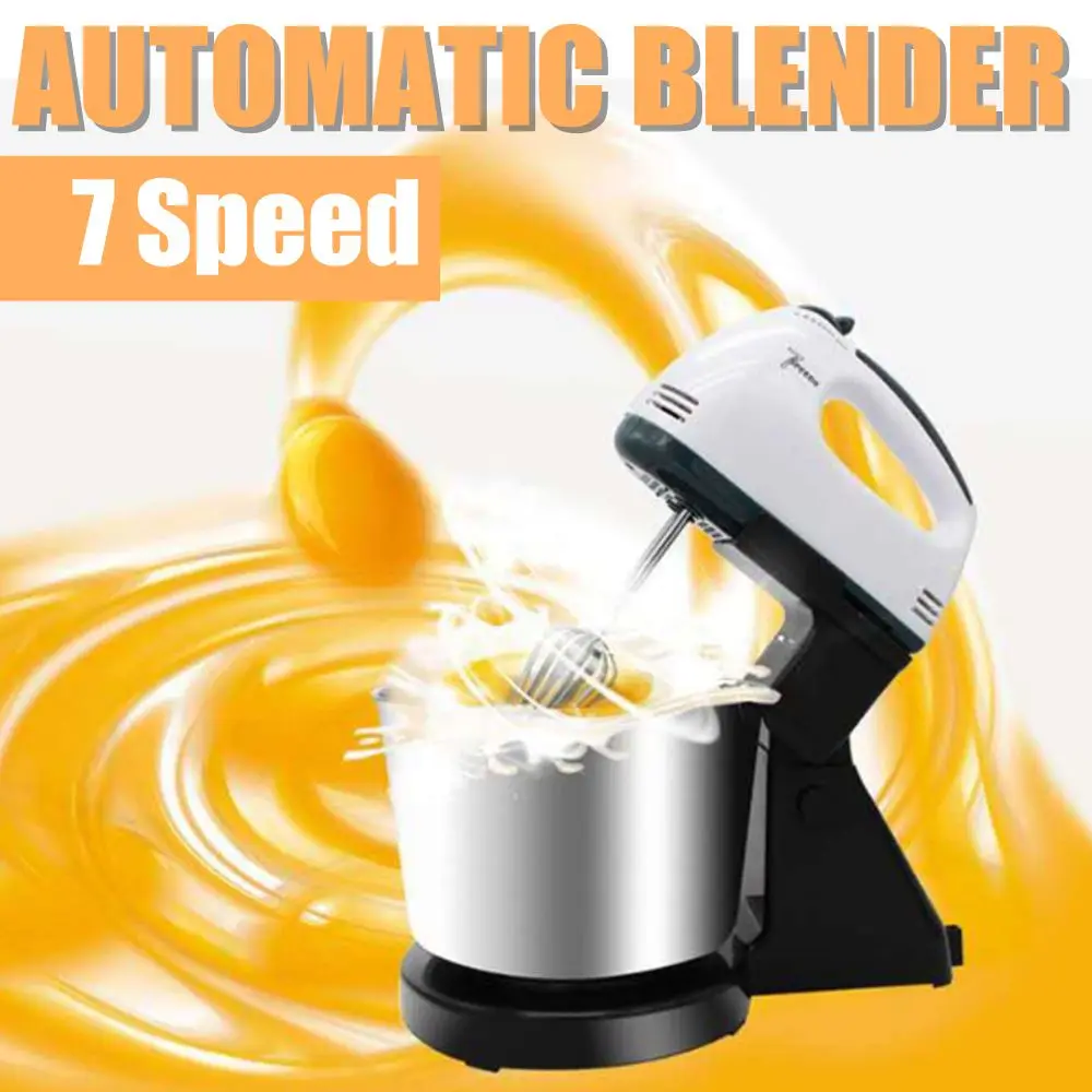 1.7L 7 Speed Electric Machine Food Mixer  Table Stand Cake Dough Mixer Handheld Egg Beater Blender Baking Whipping Cream Machine