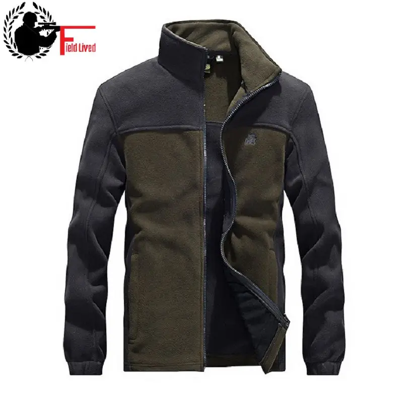 

Military Tactical Fleece Hoodie Zipper Jacket Men Patchwork designer brand Jacket Male Coat cardigan Black Plus Size 3XL 4XL