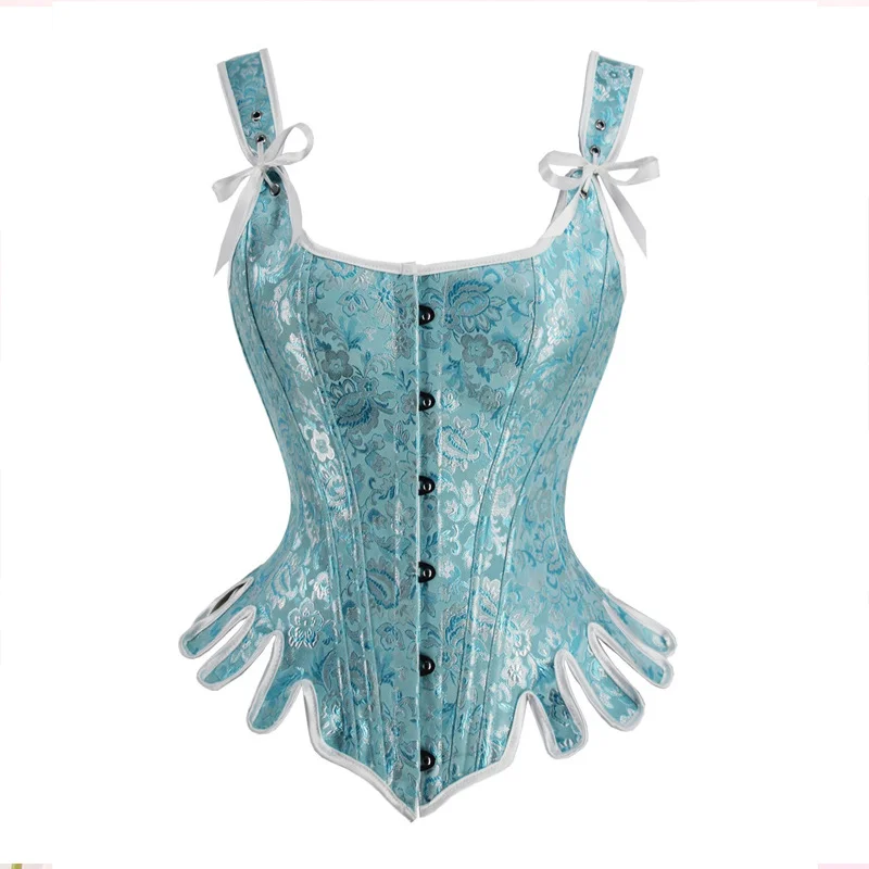 Винтажный жилет Корректирующее белье парчовое нижнее верх-корсет женский