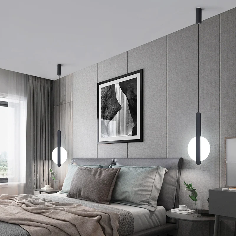 Скандинавская простая прикроватная маленькая светодиодная люстра современная