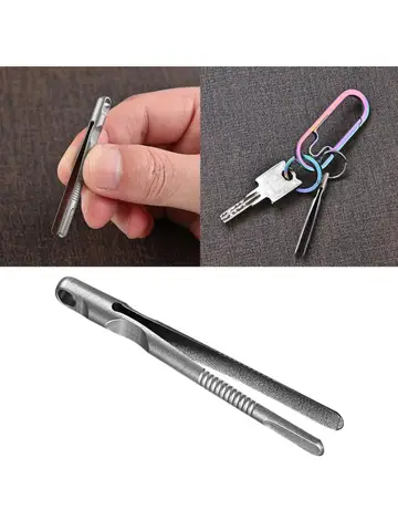 M7BA для титанового сплава Tweezers Mini Tweezers TC4 Tweezer для открытого туристического камеры
