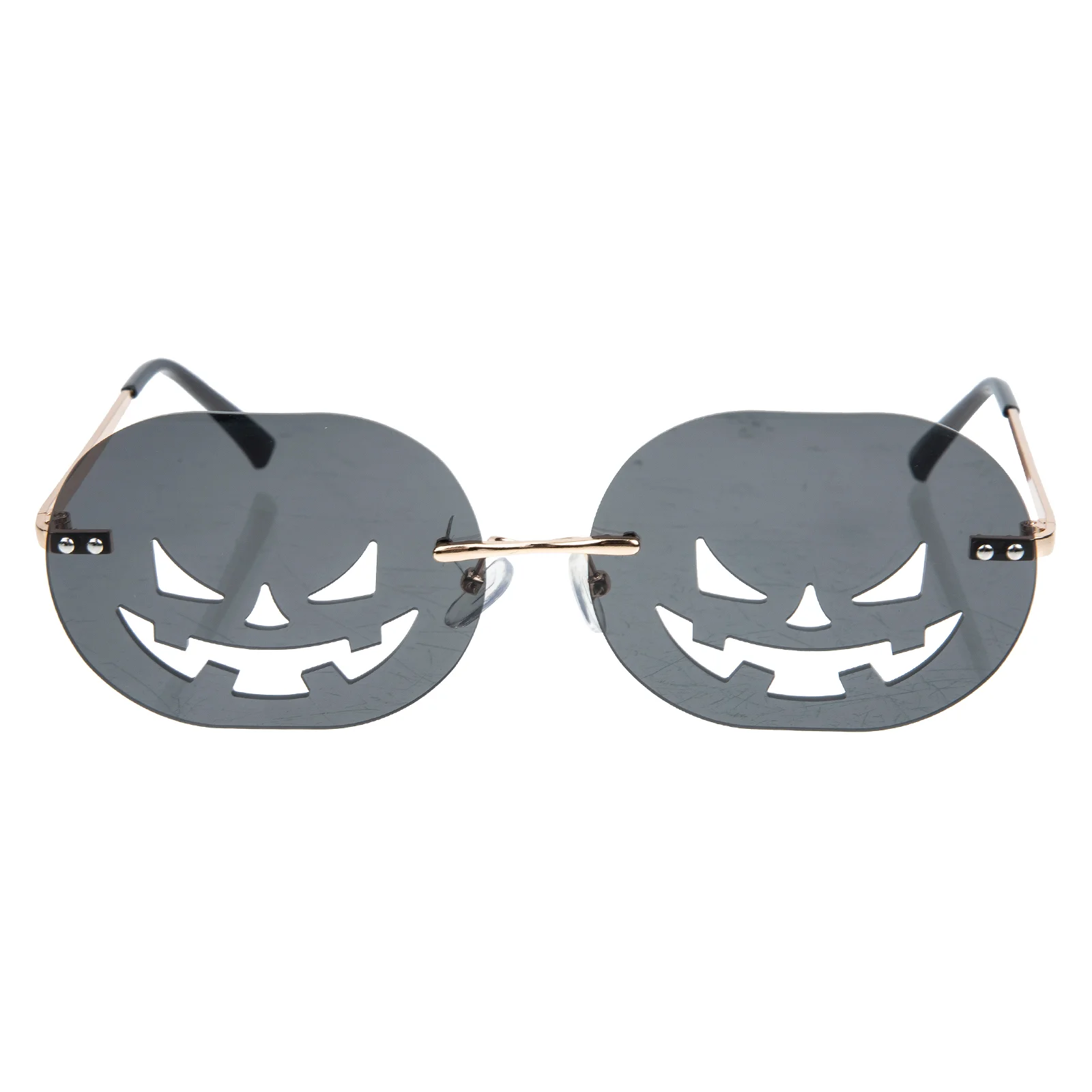 

Sunglassespumpkin Glasses Party Eyewear Rimless Sunglass Frameless Personalized Eyeglasses Funny Photo Irregular Novelty Glass
