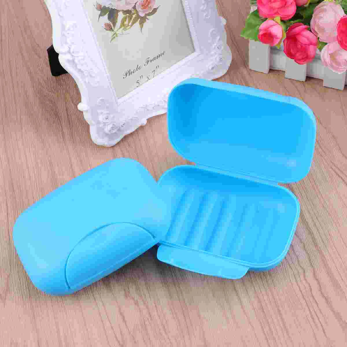 

Soap Holder Travel Case Box Container Bardishshower Lid Saver Savers Portable Dishes Bathroom Mounted Tray Wall Cover Lock