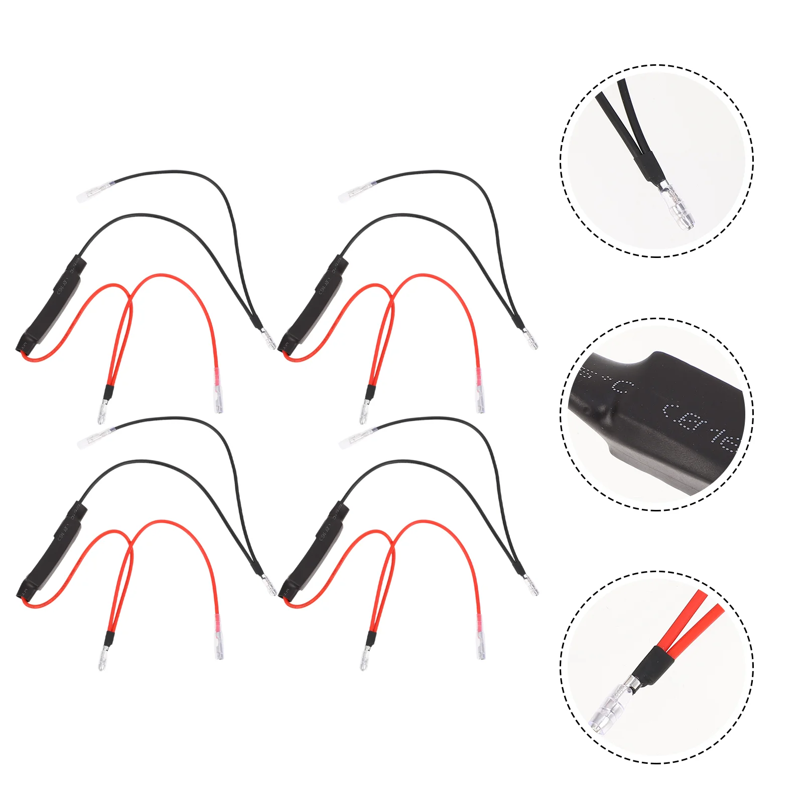 

4pcs Durable Portable Practical Motorcycle Turn Signal Adapter Motorcycle LED Light Adapter