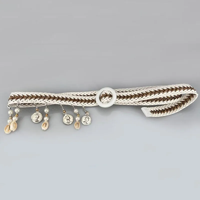 Женский модный тканый пояс из полипропилена дизайнерский женский эластичный