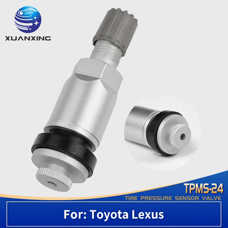 

TPMS-24 TPMS клапаны контроль давления в шинах датчик клапана крышки стержня алюминиевого сплава для Toyota Lexus
