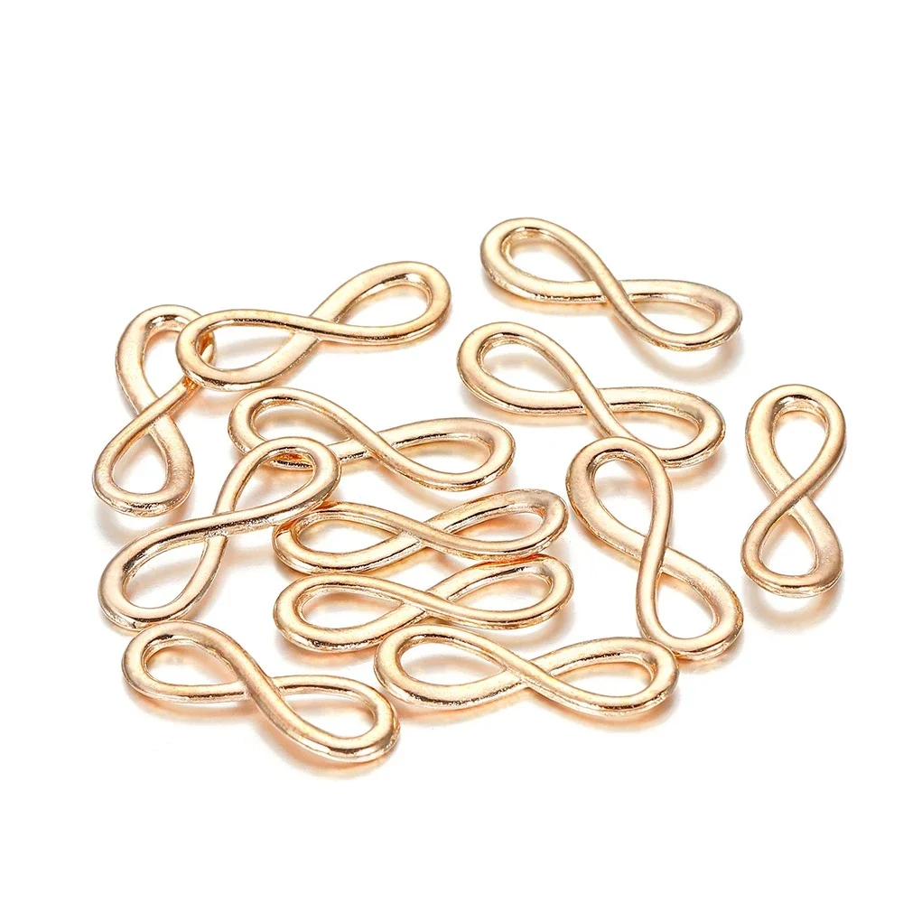 10 шт. разъемы из сплава с символом бесконечности застежки счастливый номер 8