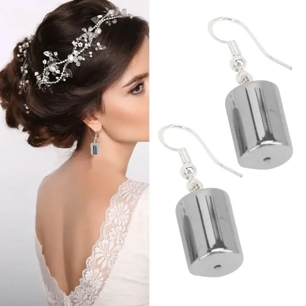 1 пара серег с терагерцовым камнем цилиндрические модные ювелирные изделия драга