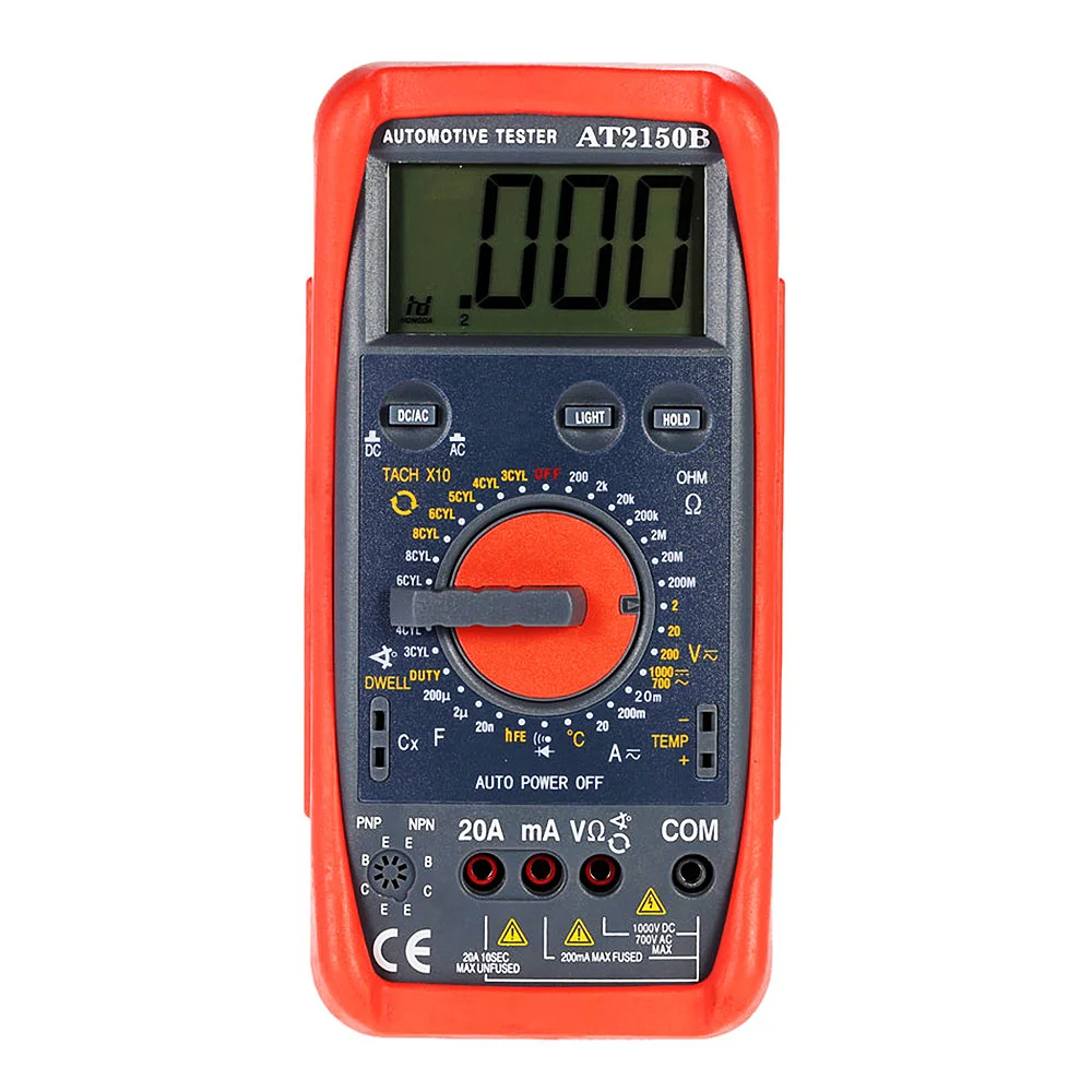 Мультиметр AT2150B цифровой с ЖК-дисплеем для ремонта автомобиля - купить по