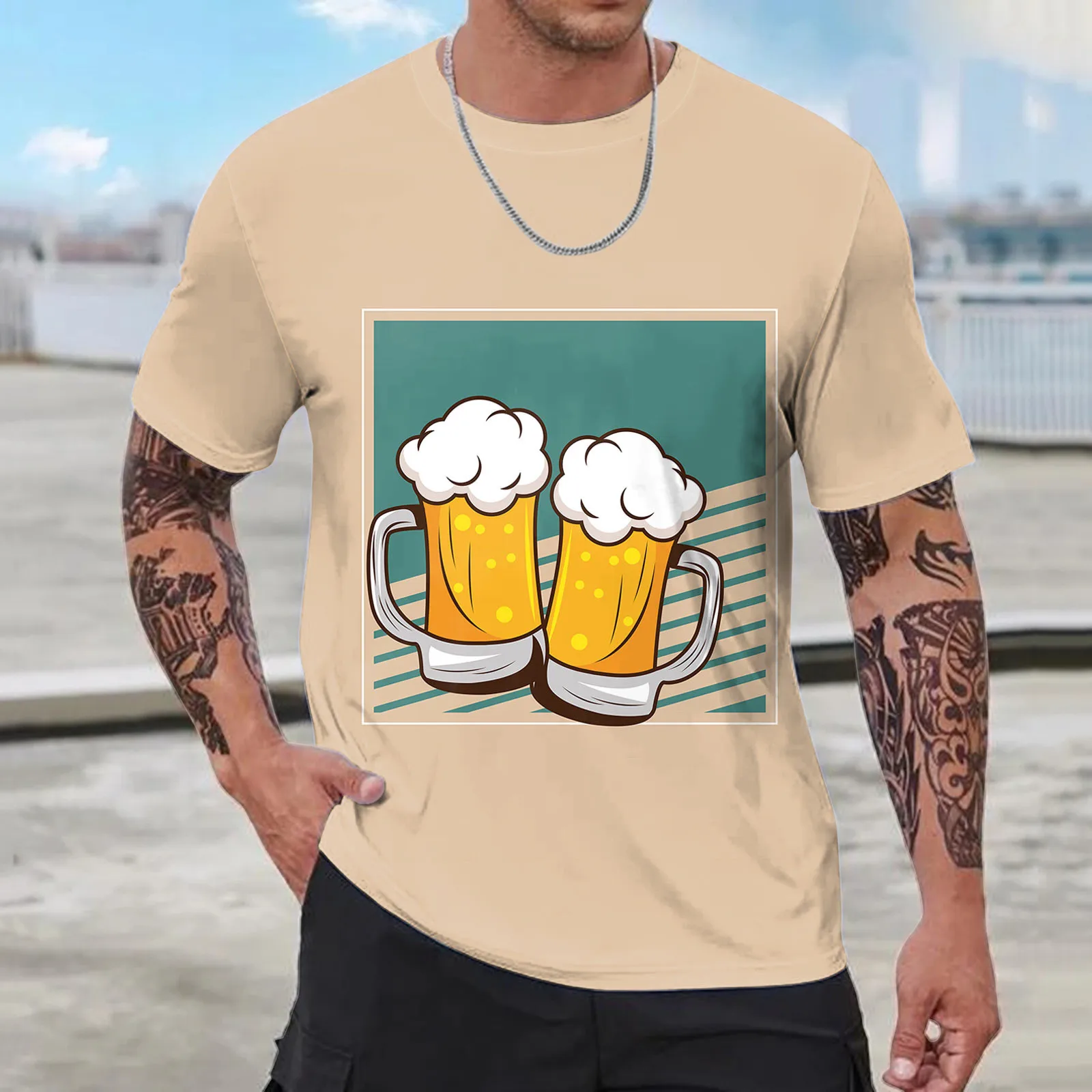 

Футболка мужская с длинным рукавом, модная Повседневная рубашка с коротким рукавом, большой и высокий размер, 3xlt, весна-лето