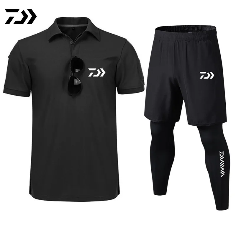

Daiwa New Outdoor Fishing Clothes Summer Fake Two Pieces Pants Camouflage Breathable Fishing Suits Breathable Pant Fishing Shirt