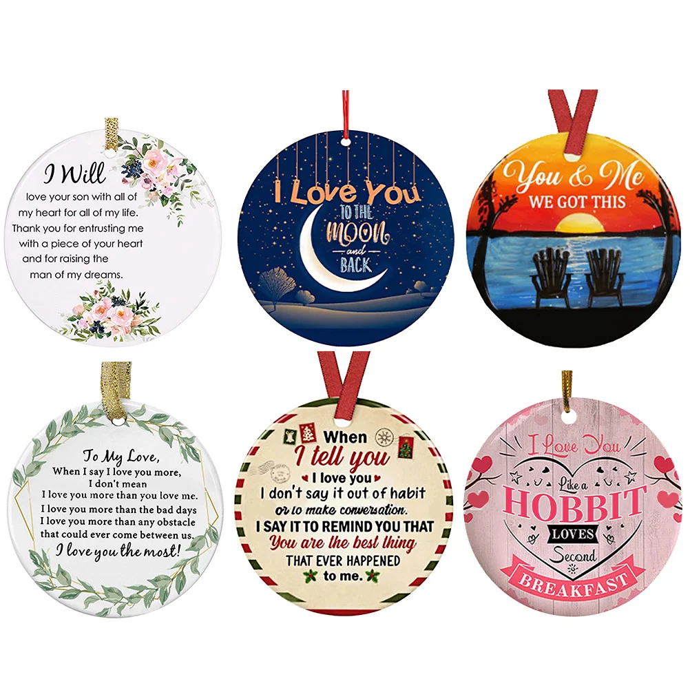 

6pcs Mini Creative Slice Ornament Pendant Crafts Hanging for Home Party Bag Wall