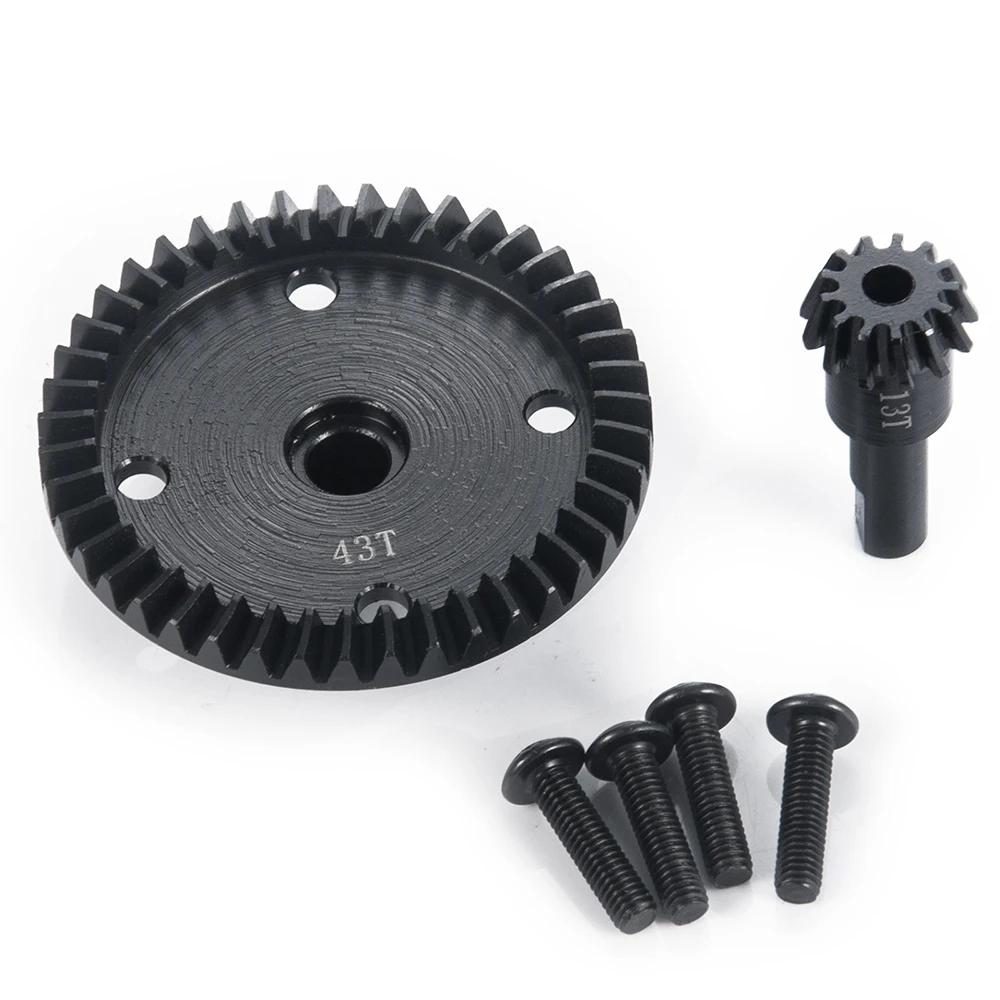 Фото AXSPEED сталь 43T + 10T/43T + 13T/42T + 15T дифференциал коробки передач для ARRMA TYPHON 6S TLR BLX 1/8 RC автомобиль грузовик обновленные детали №3