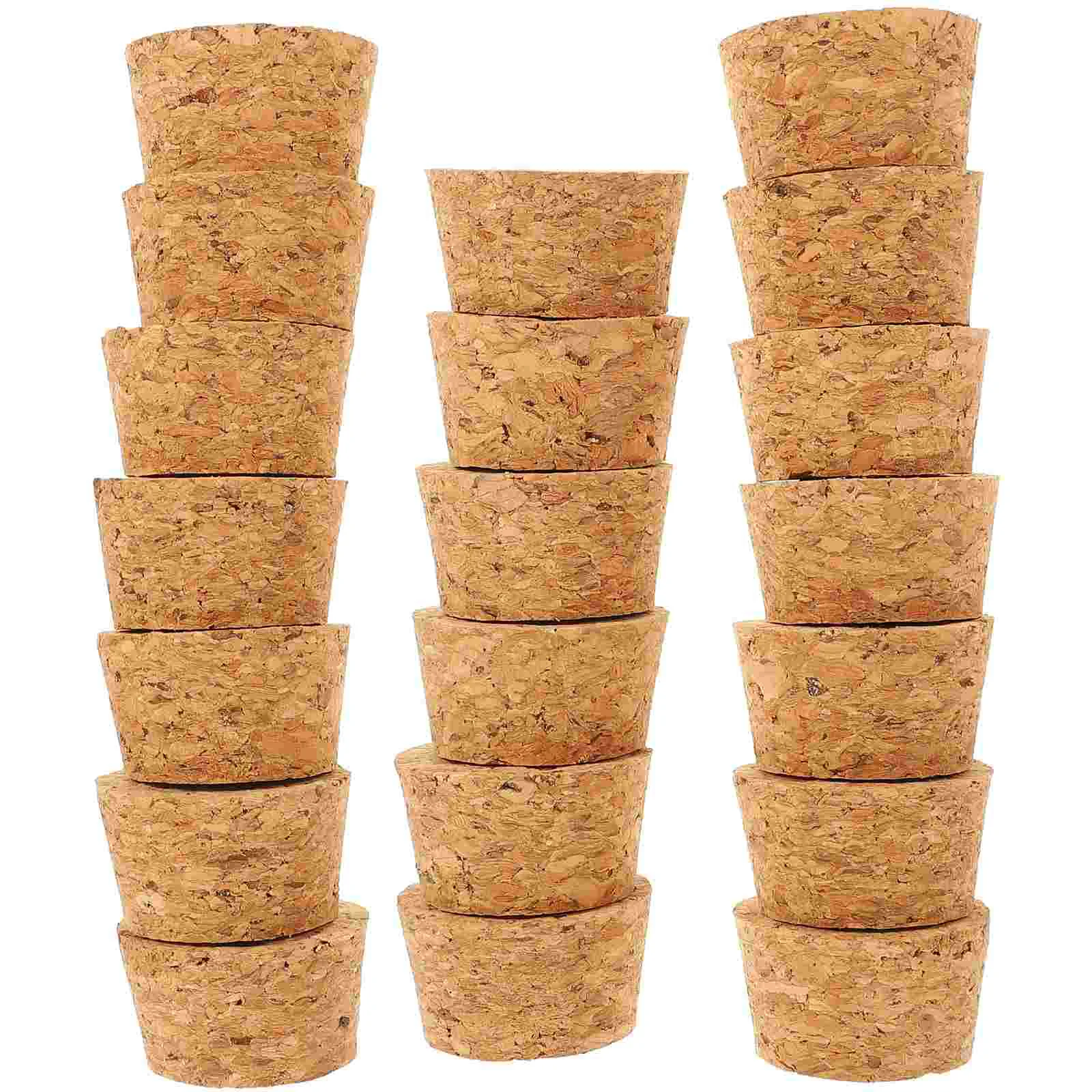 

20 Pcs Cork Stopper Bottle Corks Wide Tapered Cork Bottle Sealing Plugs Saver Cork