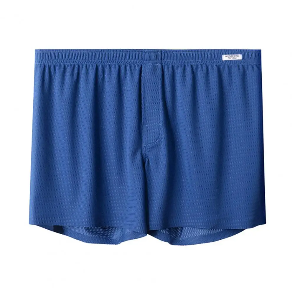 

Ice Silk Fabric Shorts Breathable Men's Summer Shorts Elastic Waist Soft Plated Ice Silk Above Knee Length Homewear Shorts Large