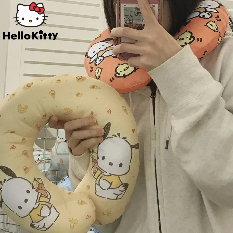 Подушка Sanrio Poachcco U-образная хлопковая дорожная подушка для сна с эффектом памяти