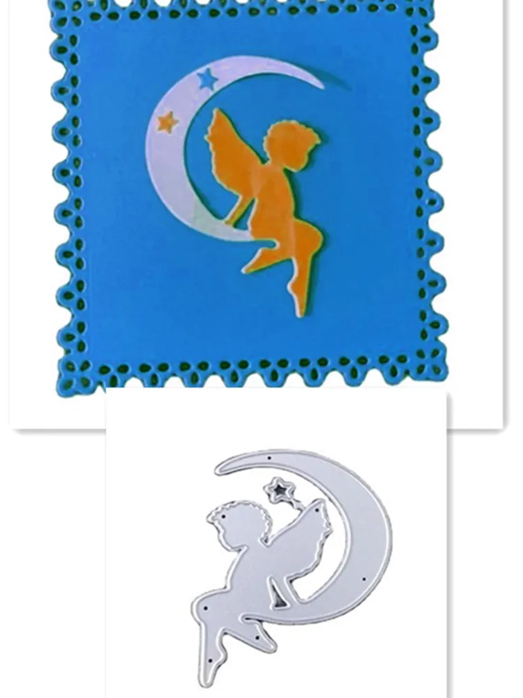Angel moon металлические резные штампы для DIY скрапбукинга альбом бумажные открытки