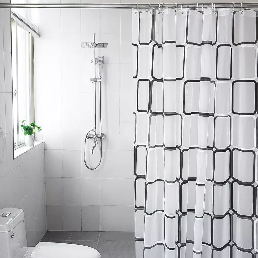 

Modern Shower Curtain Hook Mildew Proof CurtainsTranslucent Home Used Waterproof Mildew PEVA Curtain For Bathroom Shower