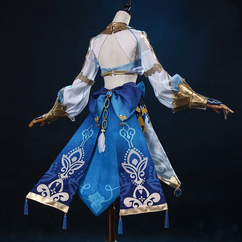 

Косплей Хэллоуин Карнавальный костюм костюмы игра Genshin Impact Nilou платье униформа с париком для женщин и девочек