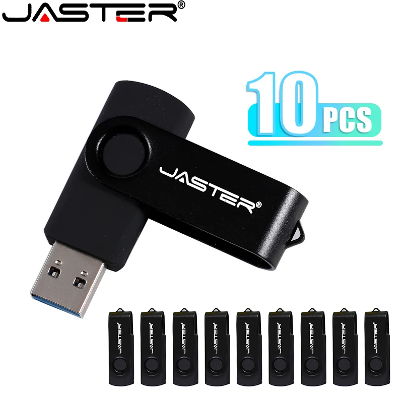 

10 PCS LOT USB Flash Drives 128GB Black Rotatable Memory Stick 64GB White Free custom logo Pen Drive 32GB Blue Pendrive 16GB Red