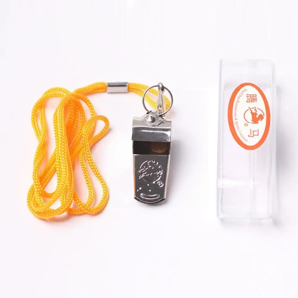 

Survival Whistle Steel Whistle Football Basketball Training Referee Outdoor Lanyard With Whistle Hiking Camping H9w0