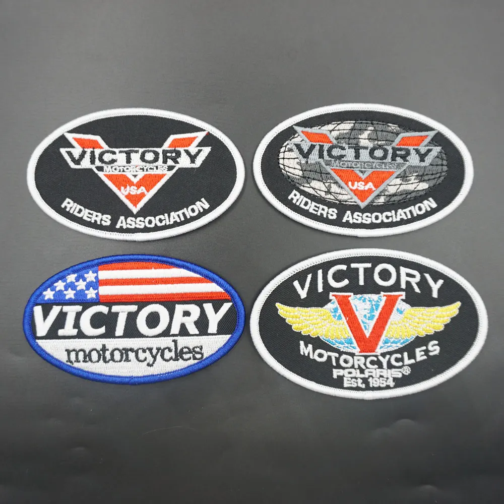 

MOTORCYCLE brand logo Embroidery Patches Sticker On Clothes with Hook backing