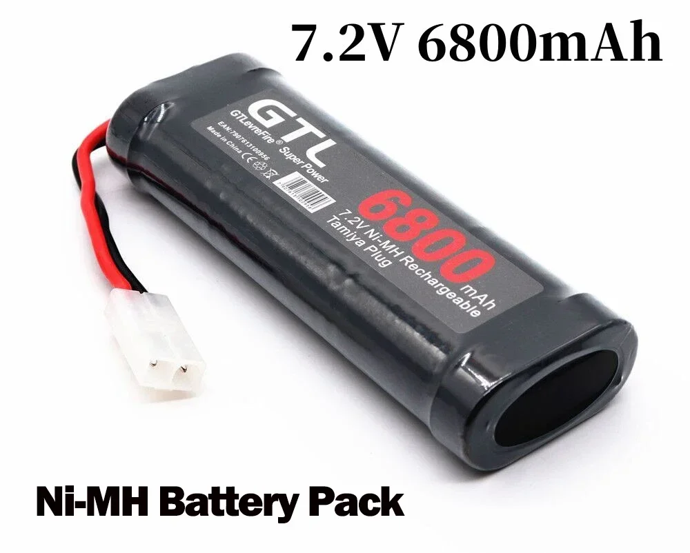 

100% New Original 7.2V Battery 6800mAh Ni-MH Batteries Pack for RC Car Truck Buggy Boat Tank Ni-Mh Baterias Gray Supper Power