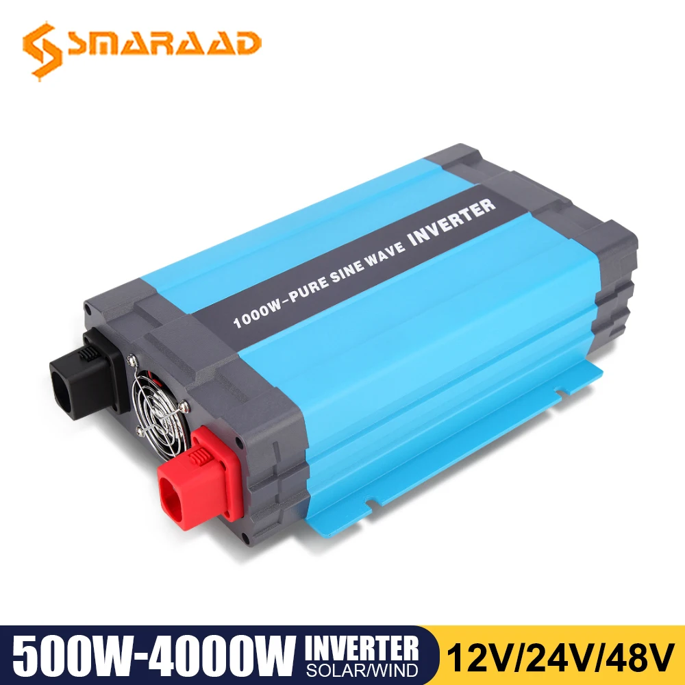 

Pure Sine Wave Wind Inverter 1000W 2000W 3000W Power Solar Vehicle Inverter DC 12V 24V To AC 220V Voltage Converter Portable