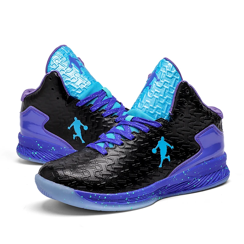 Men's Breathable Basketball Shoes Fashion Non-slip Combat Sports Shoes Shock Absorption Student Training Sports Shoes