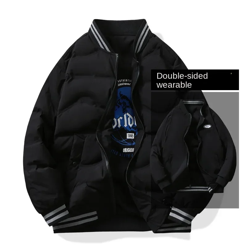 Женский Двухсторонний пуховик YEAE теплый однотонный на белом утином пуху