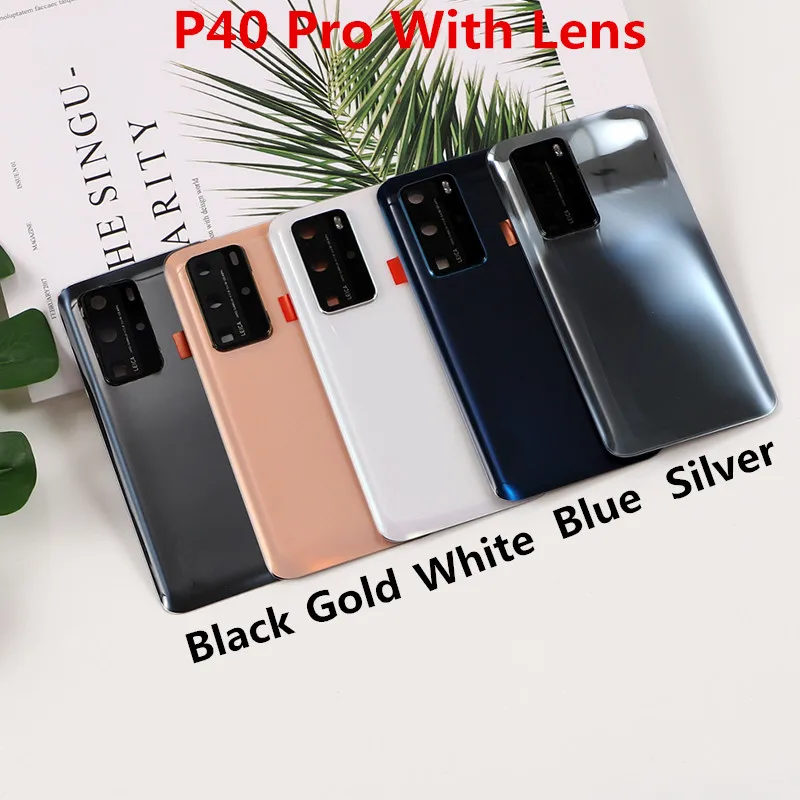 Крышка батарейного отсека P40Pro для Huawei P40 Pro 6 58 дюйма корпус стекло ремонт задняя