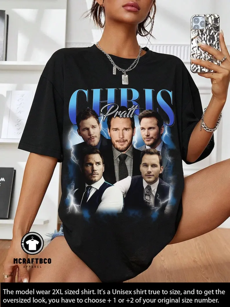 Винтажная рубашка CHRIS PRATT в стиле рэп 90-х годов хип-хоп футболки с фанатом