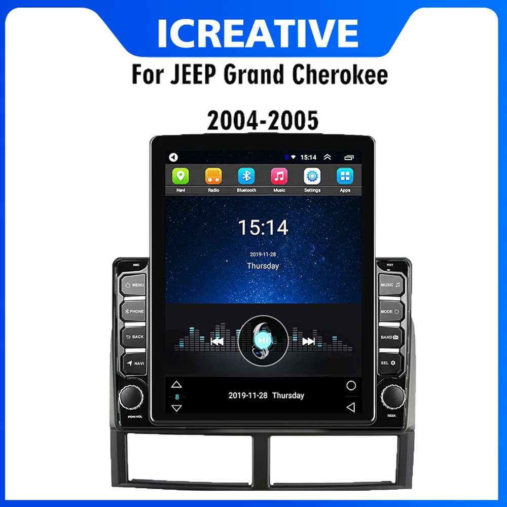 

For Jeep Grand Cherokee 1998-2005 Android Car Radio Multimedia Player 4G Carplay 2 DIN 9.7" Tesla Screen Wifi GPS Navigation