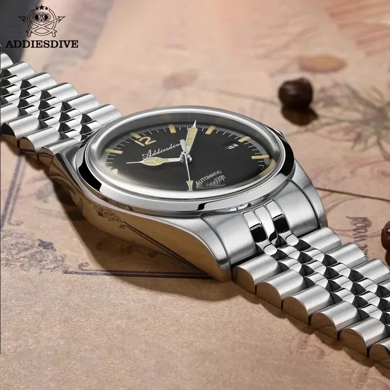 ADDIESDIVE AD2038 Роскошные мужские наручные часы 100 м водонепроницаемые автоматические