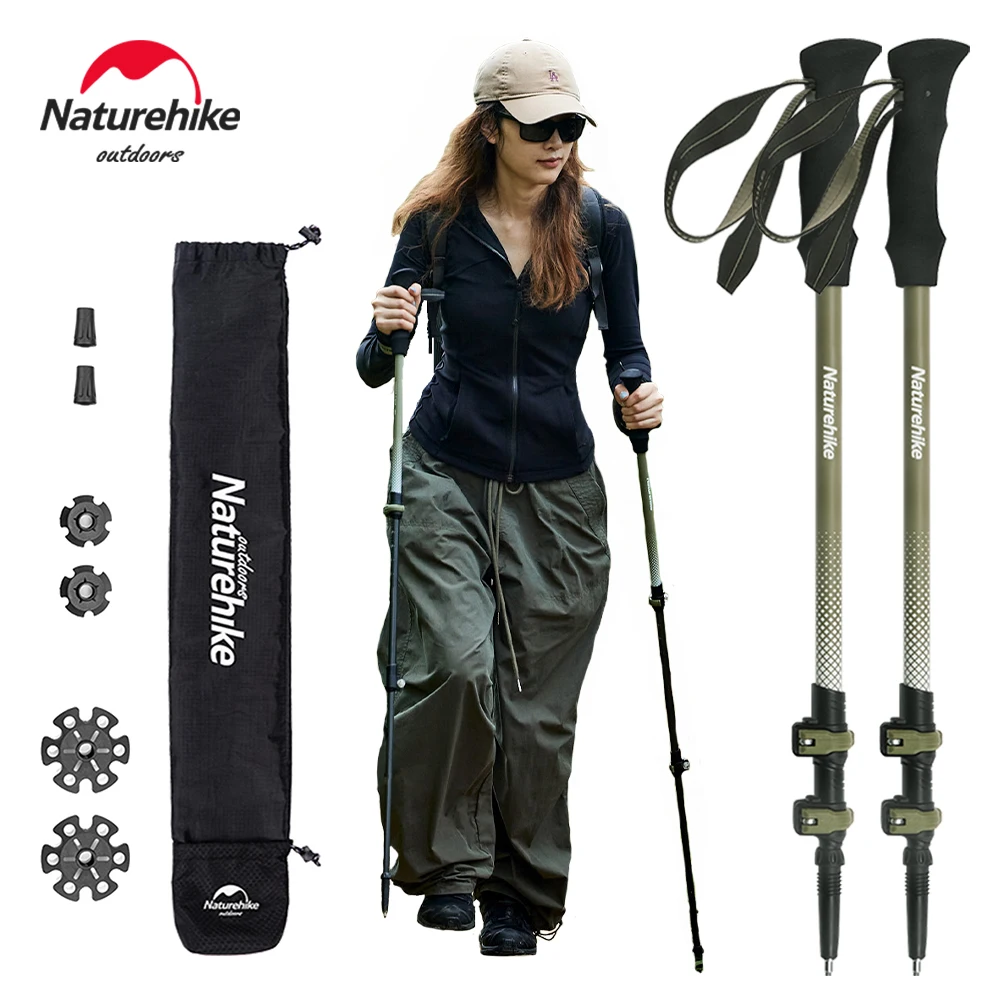 Палка Naturehike легкая из углеродного волокна 1 шт. портативная складная для ходьбы