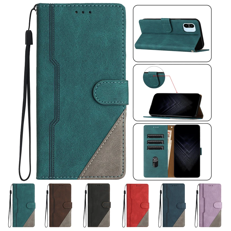 

For Redmi A2 Funda Wallet Leather Flip Case For Xiaomi Redmi A2+ RedmiA2 Plus A2Plus A 2 Cover Magnet Card Holder Phone Bags