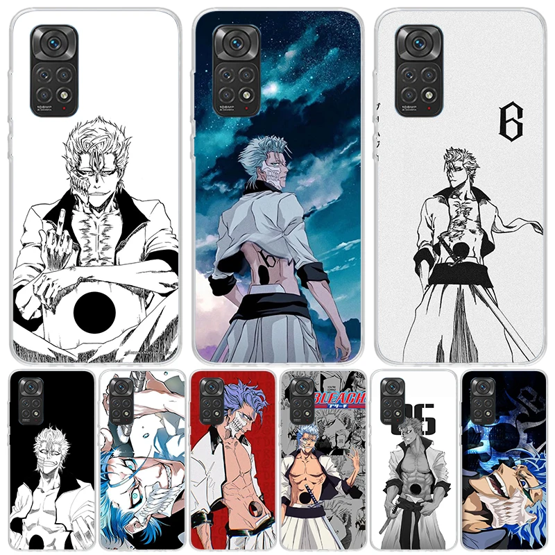 Чехол для телефона Bleach Grimmjow Xiaomi Redmi Note 13 12S 12 11S 11T 11E Pro Plus 10S 10 9S 9 8T 8 7 Art Customized Coque Capa